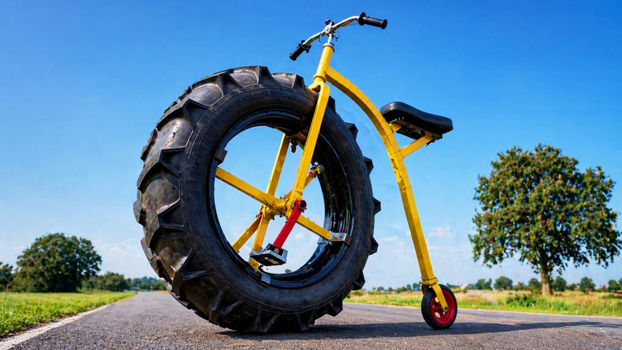I MADE A BICYCLE FROM A TRACTOR-TRAILER TIRE