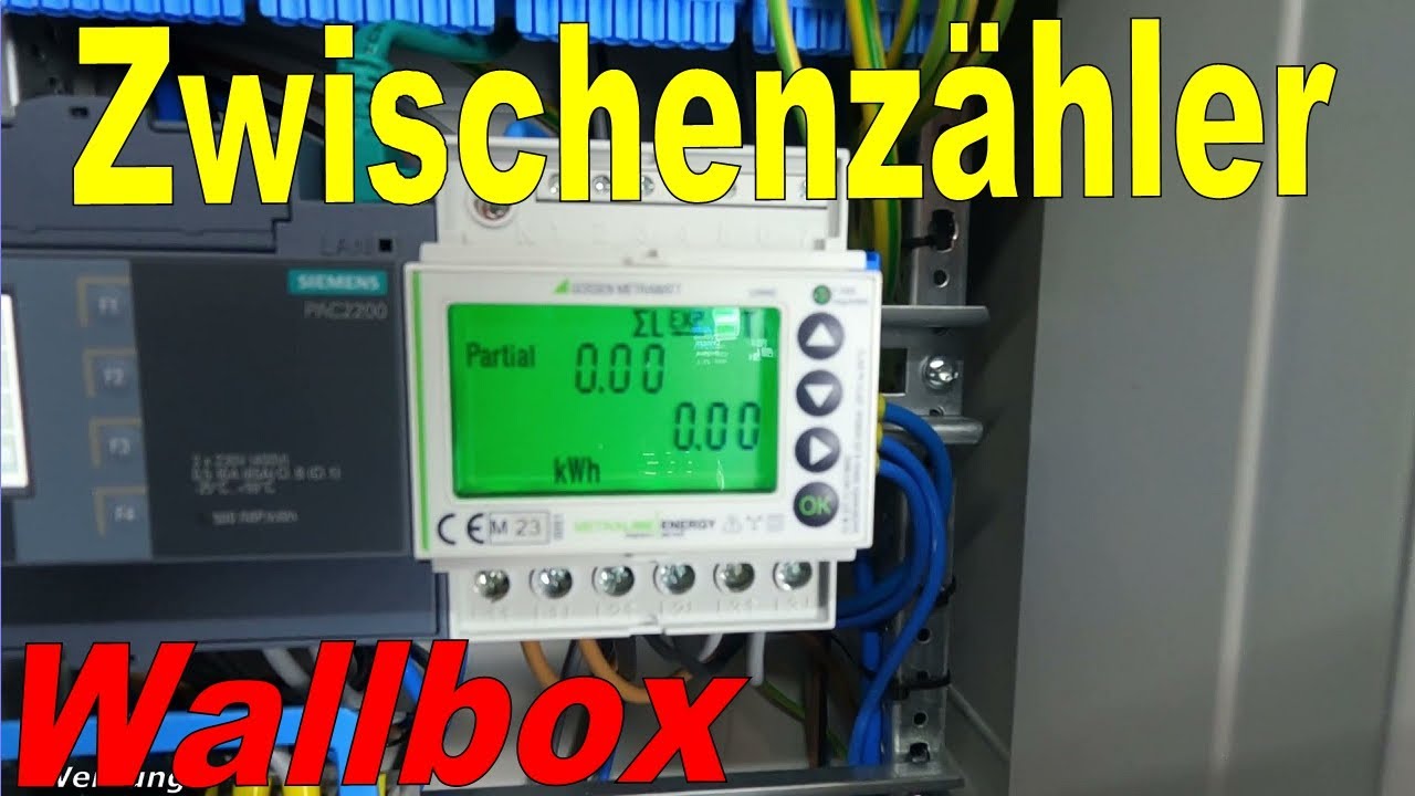 FI und Sicherung für Wallbox verdrahten 👍 Zwischenzähler nachrüsten / Drehstromzähler für hutschiene