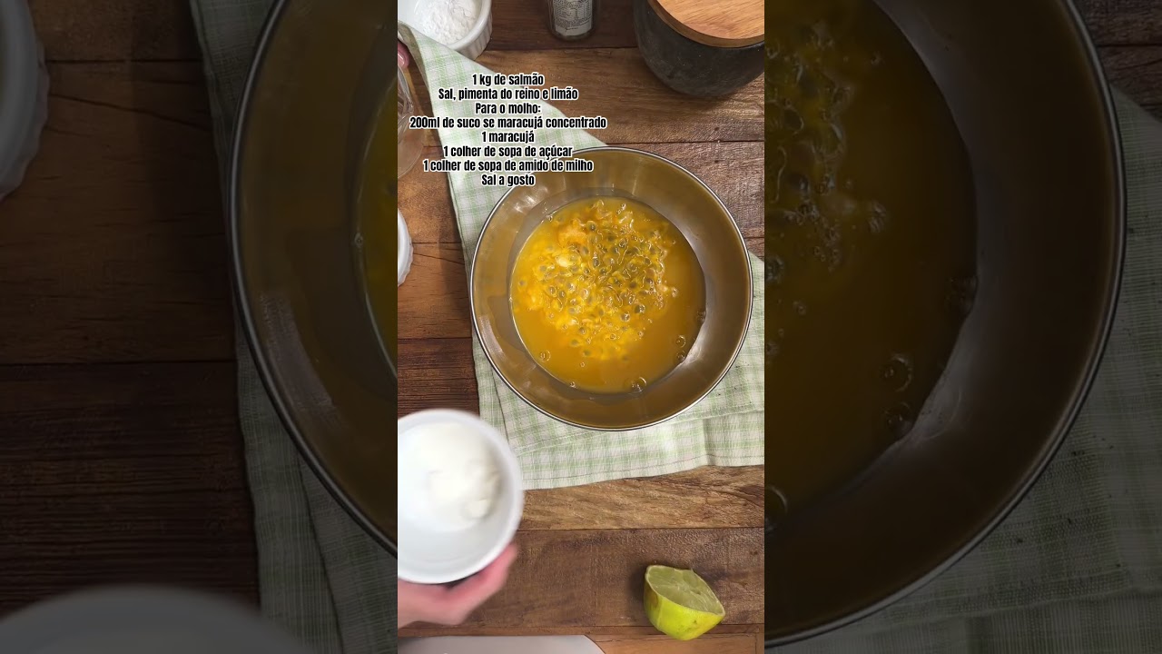 Salm&atilde;o com molho de maracuj&aacute; em 20 minutos #luzaidan #receita #receitafacil #receitarapida #peixes