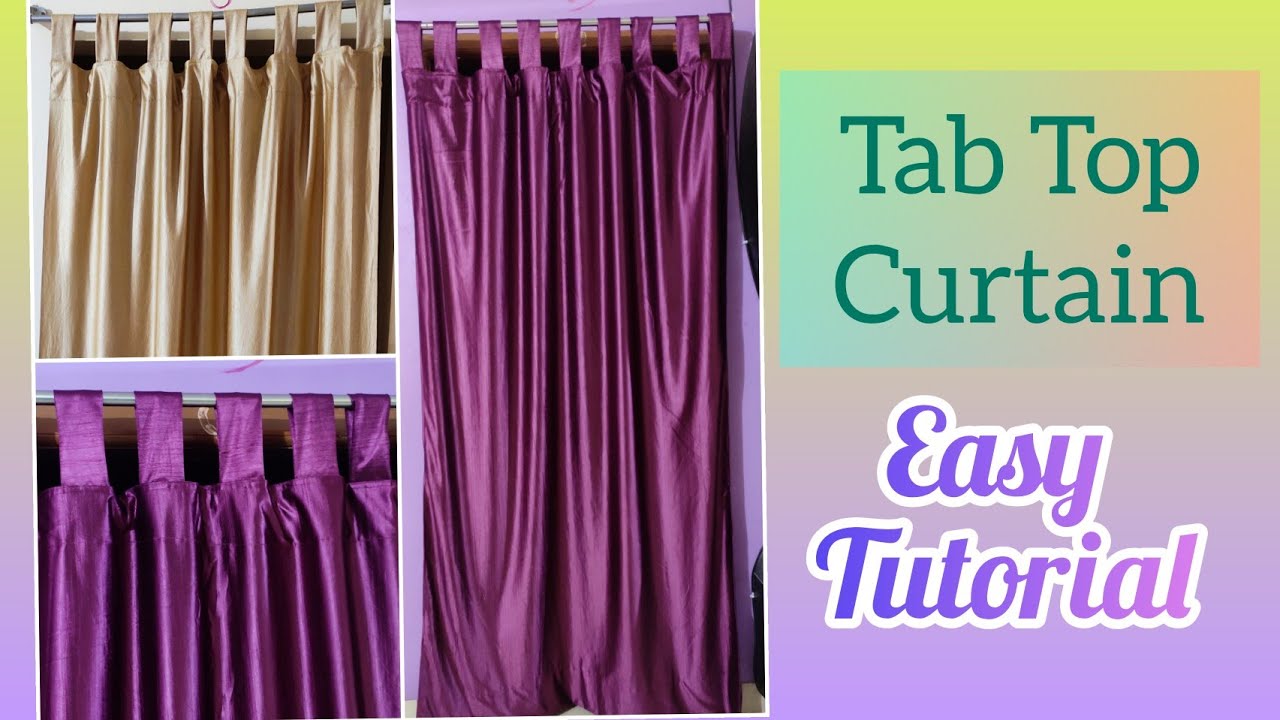 DIY Tab Top Curtain~How To Make Curtain At Home~Easy And Beautiful Curtain Design~Ideas For Curtains