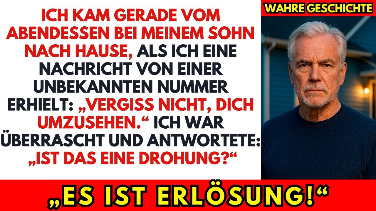 Auf dem Heimweg erhielt ich eine SMS: „Vergiss nicht, dich umzusehen.“ Das hat mich gerettet ...