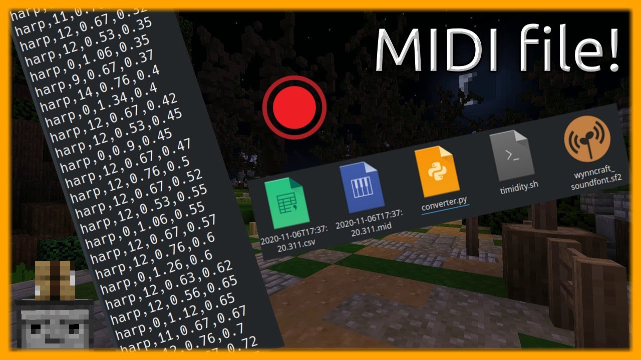 Note Block Music MIDI Recorder Forge Mod [Minecraft]