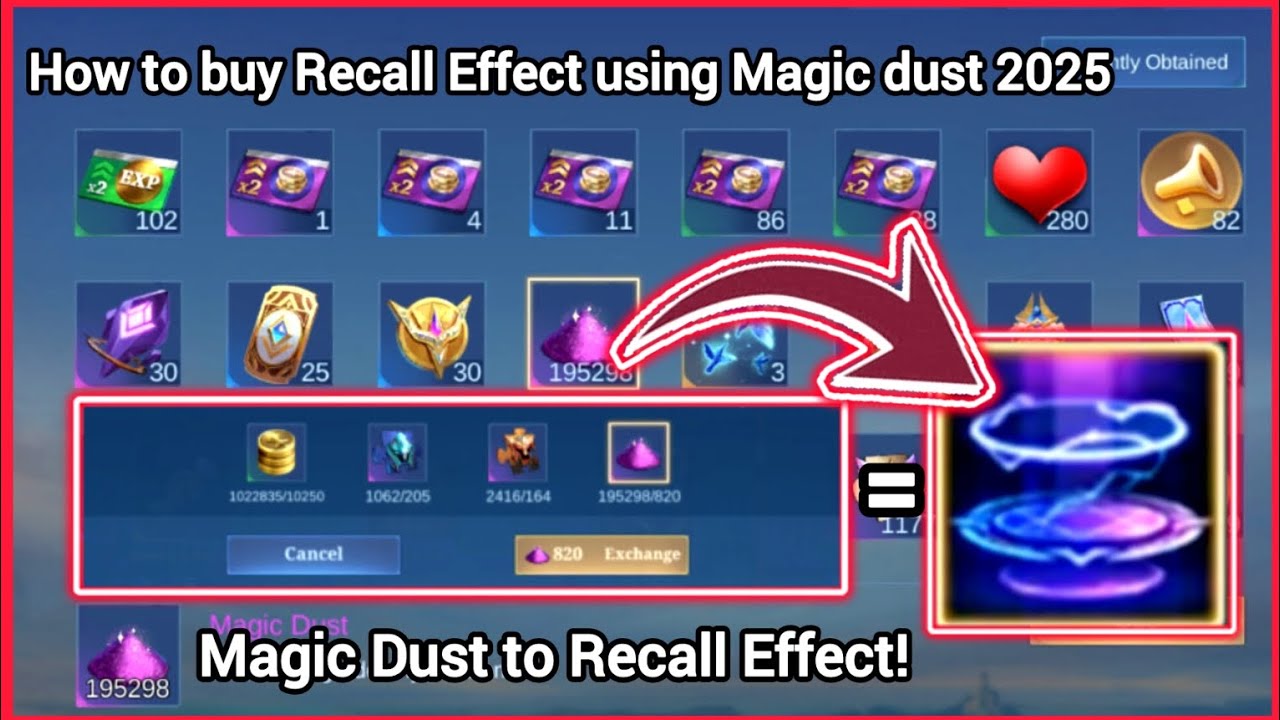 How to buy Recall Effect using magic dust 2025 Mobile Legends