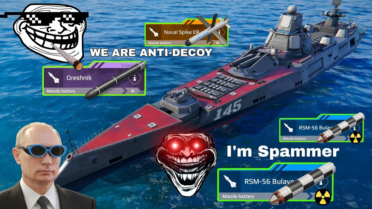RF Kronshtadt - Anti-decoy with Nuclear Spaming Build ☢️ Fun to Play 🔥- Modern Warships