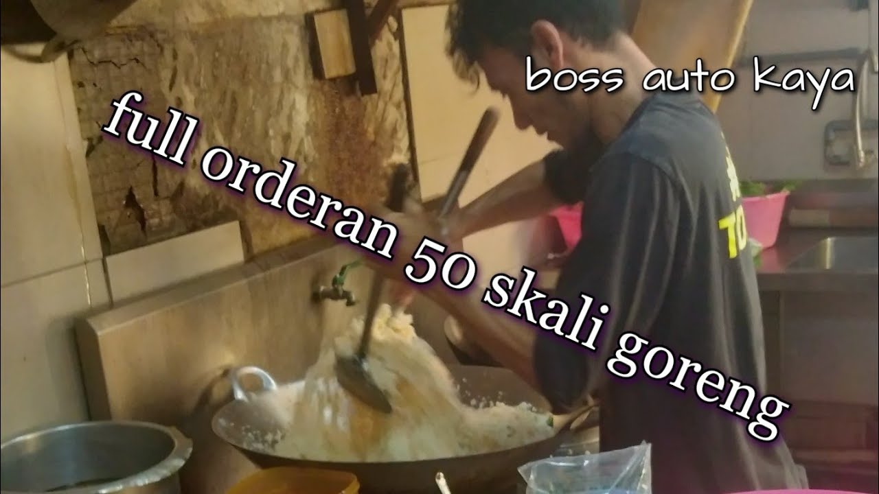 Nasi goreng cina!!resepi nasigoreng Orderan full//satu kuali besar,sekali goreng/bos untung besar)