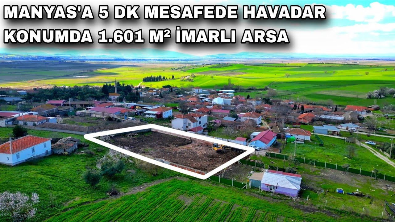 2354- MANYAS'A 5 DK MESAFEDE HAVADAR KONUMDA 1.601 M² İMARLI ARSA