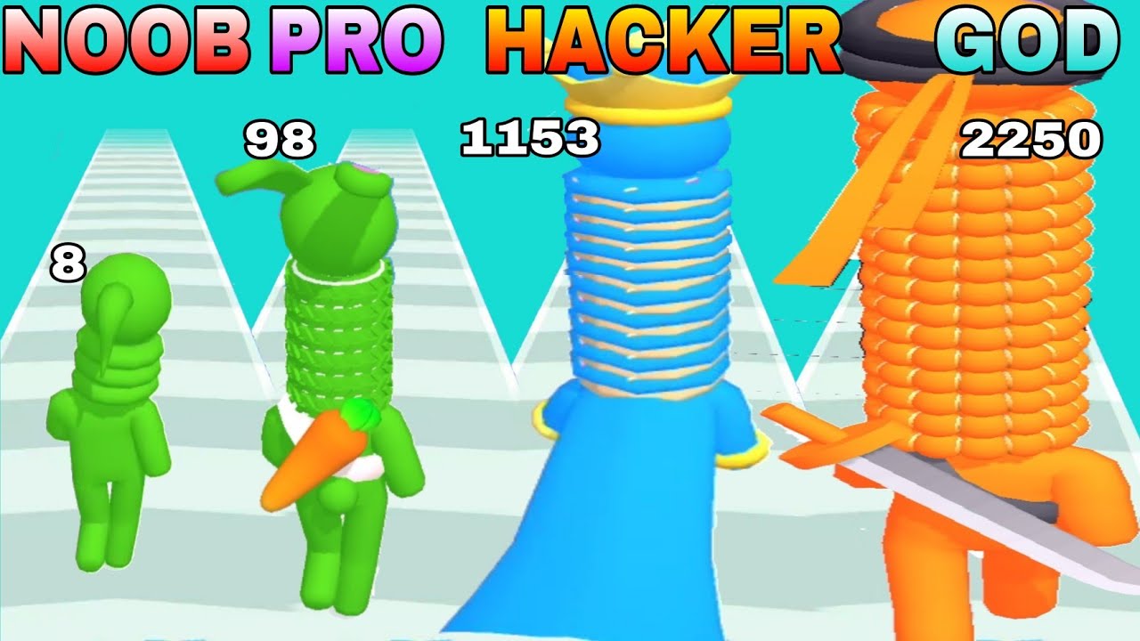 NOOB vs PRO vs HACKER vs GOD in Long Neck Run| All levels & High Score