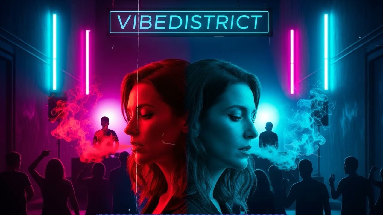 Red Neon Smoke Portrait at Night | Cinematic Noir Aesthetic Visual for Music & Vibes