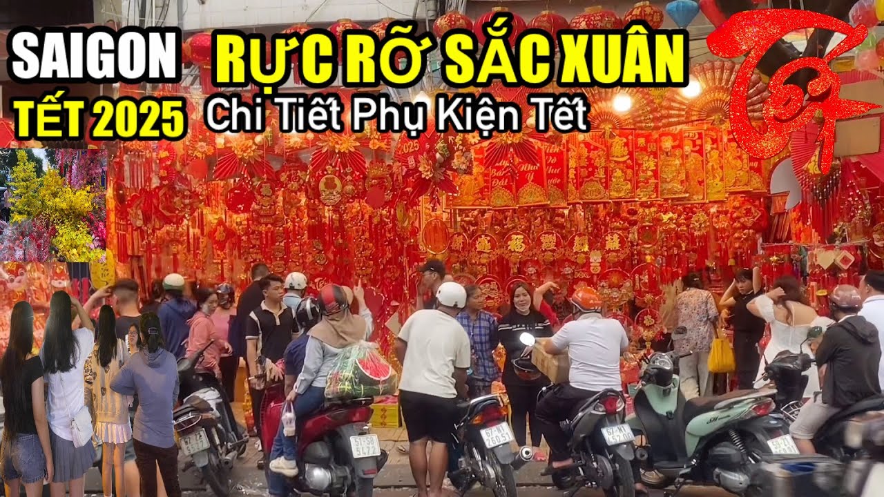 Saigon Chợ lớn - Hải Thượng Lãn Ông Tết 2025 , chia sẻ chi tiết giá các phụ kiện trang trí Tết