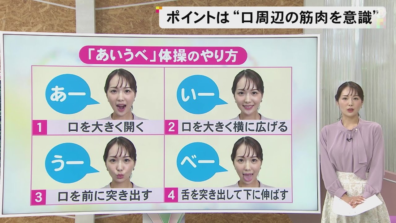 インフルエンザの予防に…「あいうべ体操」口呼吸を鼻呼吸に変えて免疫力アップを