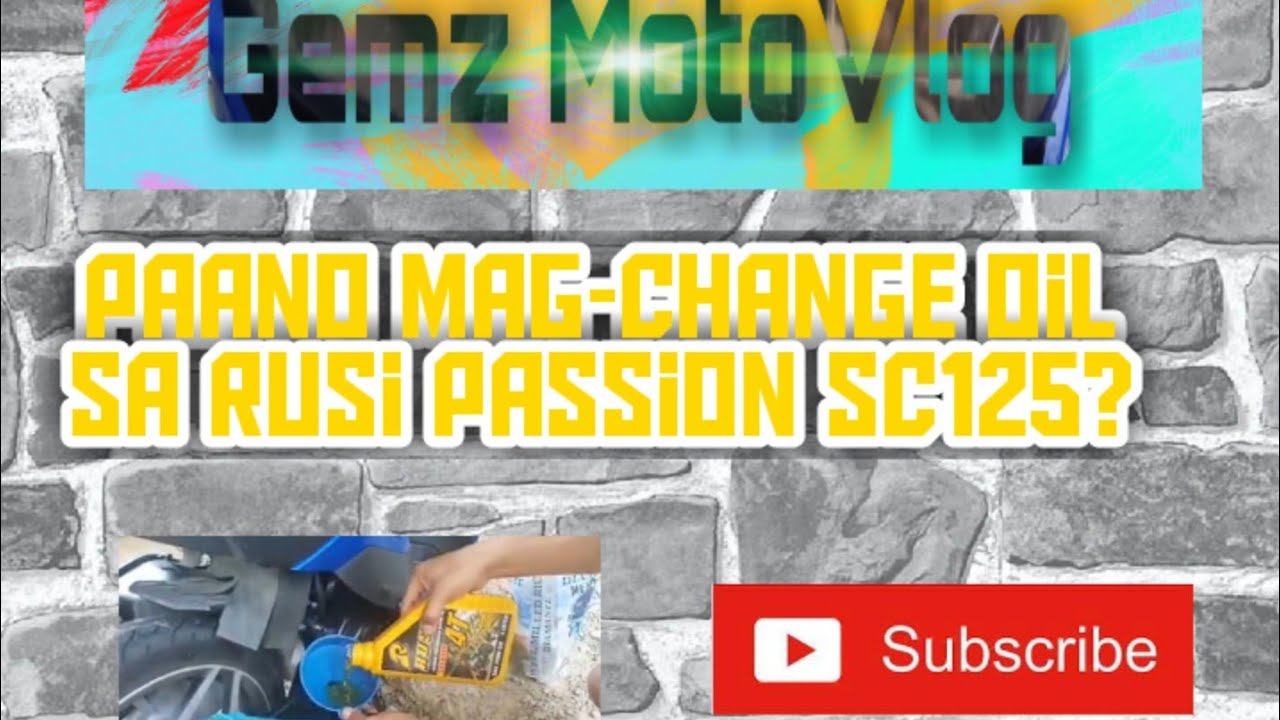 Paano mag-change oil ng Rusi Passion sc125