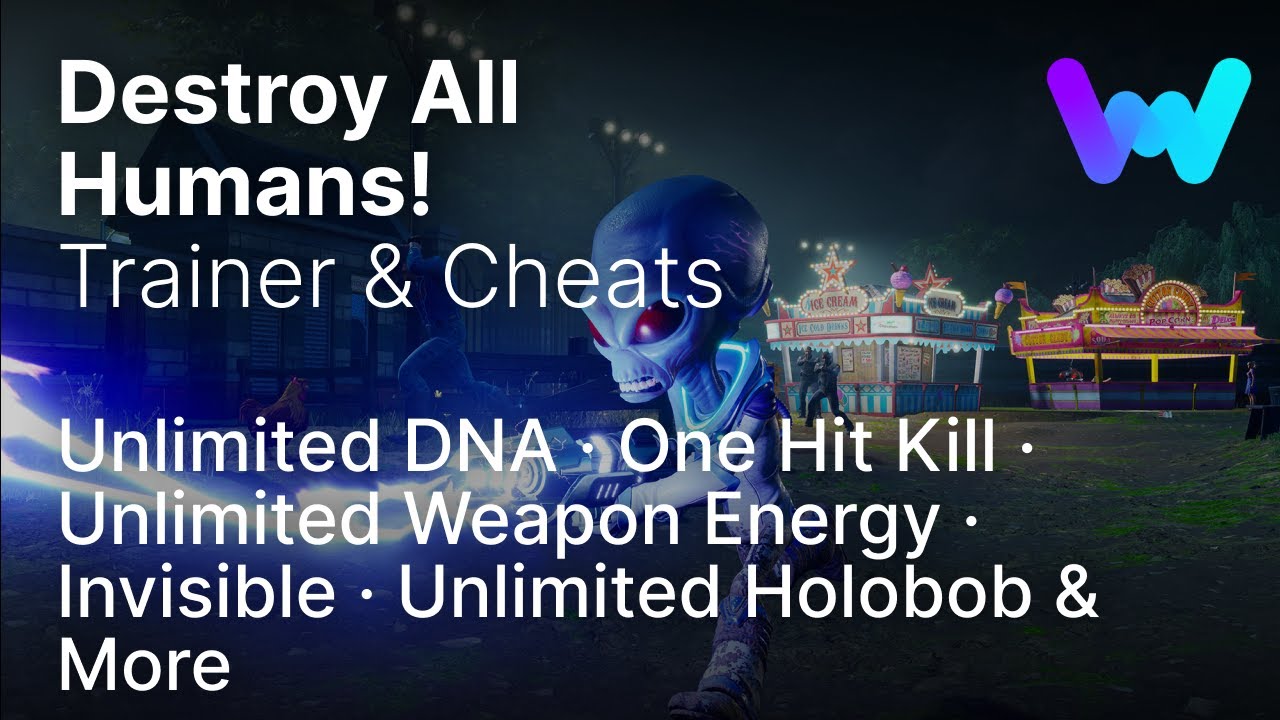 Destroy All Humans! trainer +9 Cheats (Invisible, Unlim Jetpack, Holobob, & More)