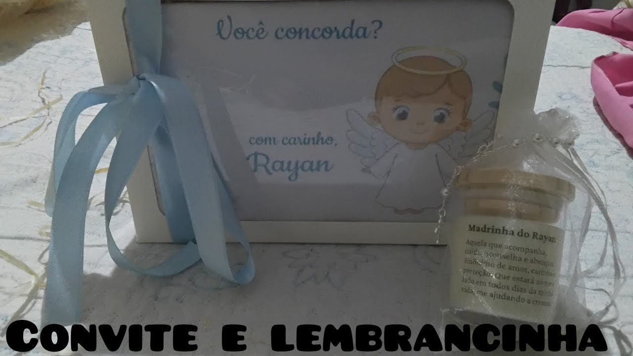 CONVITE DE BATISMO / BATIZADO E LEMBRANCINHA PARA ANIVERSÁRIO