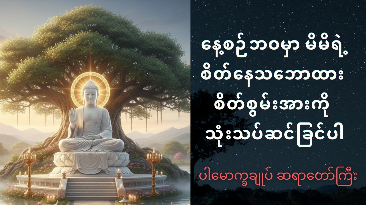 နေ့စဉ်ဘဝမှာ မိမိရဲ့ စိတ်နေသဘောထား စိတ်စွမ်းအားကို သုံးသပ်ဆင်ခြင်ပါ# ပါမောက္ခချုပ်ဆရာတော်ကြီး #