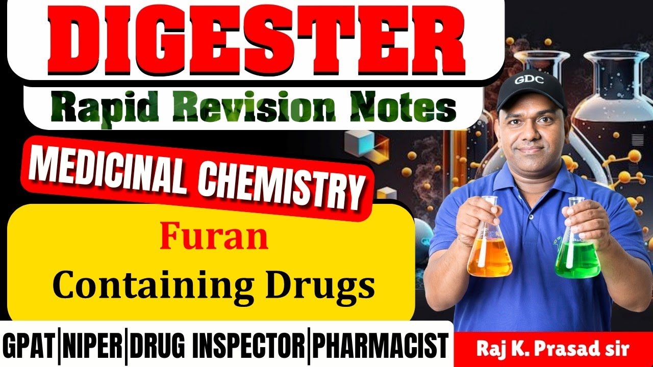 D-22 | Furan Containing Drugs (MEDI. CHEM.) Rapid reviosion notes #furan #medicinalchemistry