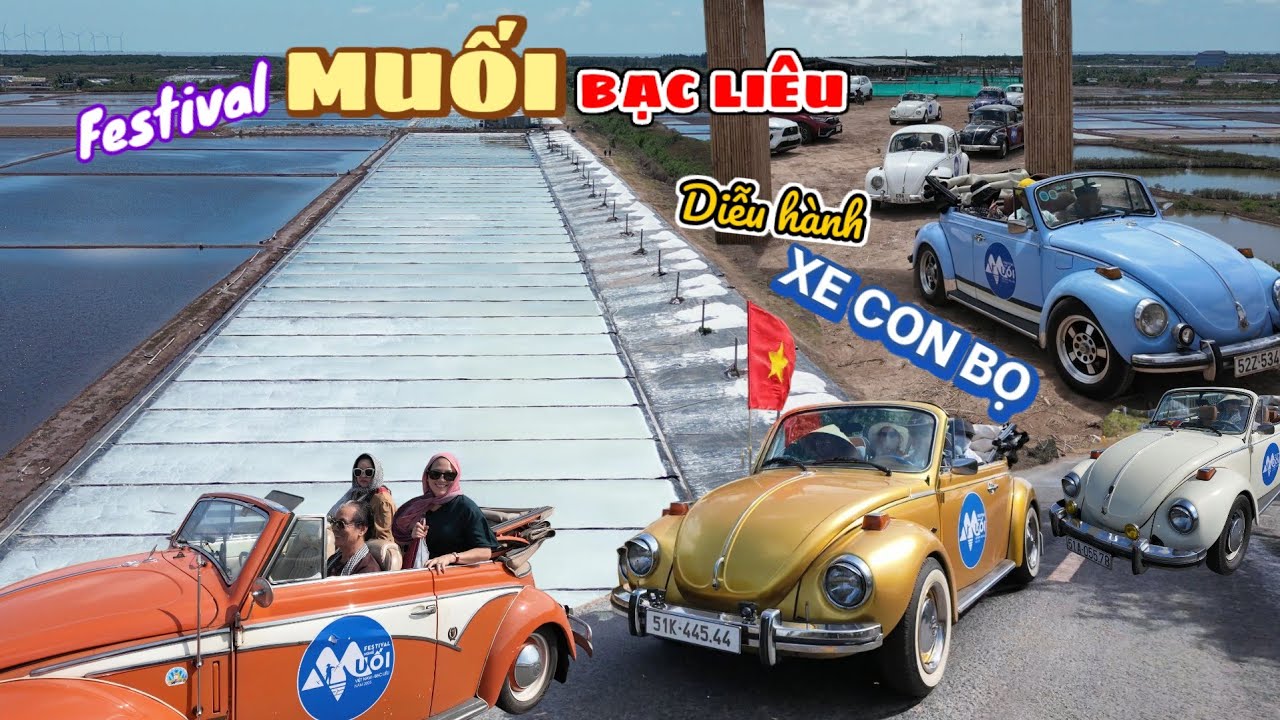 Theo chân đoàn xe cổ về thăm ruộng muối Bạc Liêu đón chào sự kiện Festival Muối Việt Nam 2025