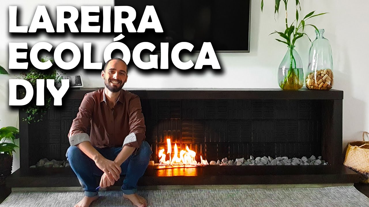 LAREIRA ECOLÓGICA DIY, como fazer uma lareira a álcool como painel de TV – Guilherme Netto