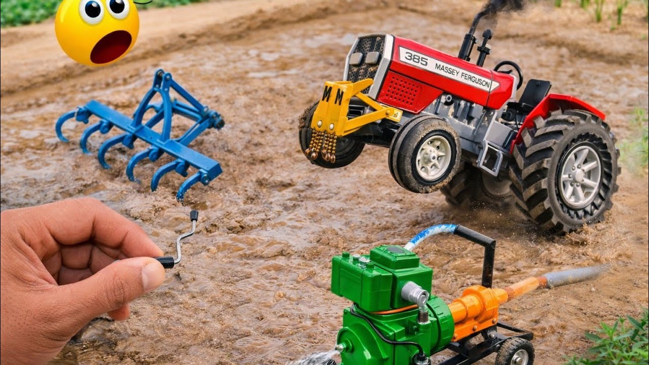 Diy mini tractor making agriculture cultivator for Chilli Farming | pough 🍇🍇  @RcFarmingsimulator 