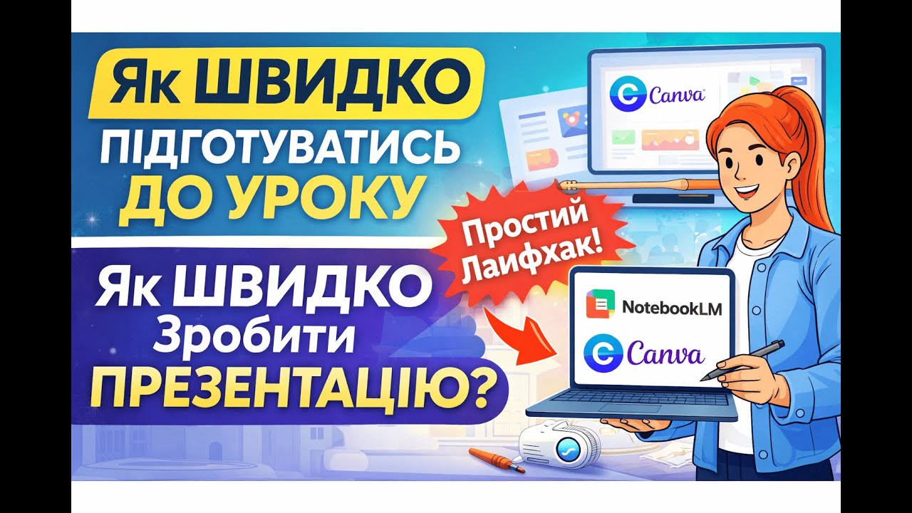 Вчителям: презентація за 10 хвилин (без стресу!) NotebookLM + Canva