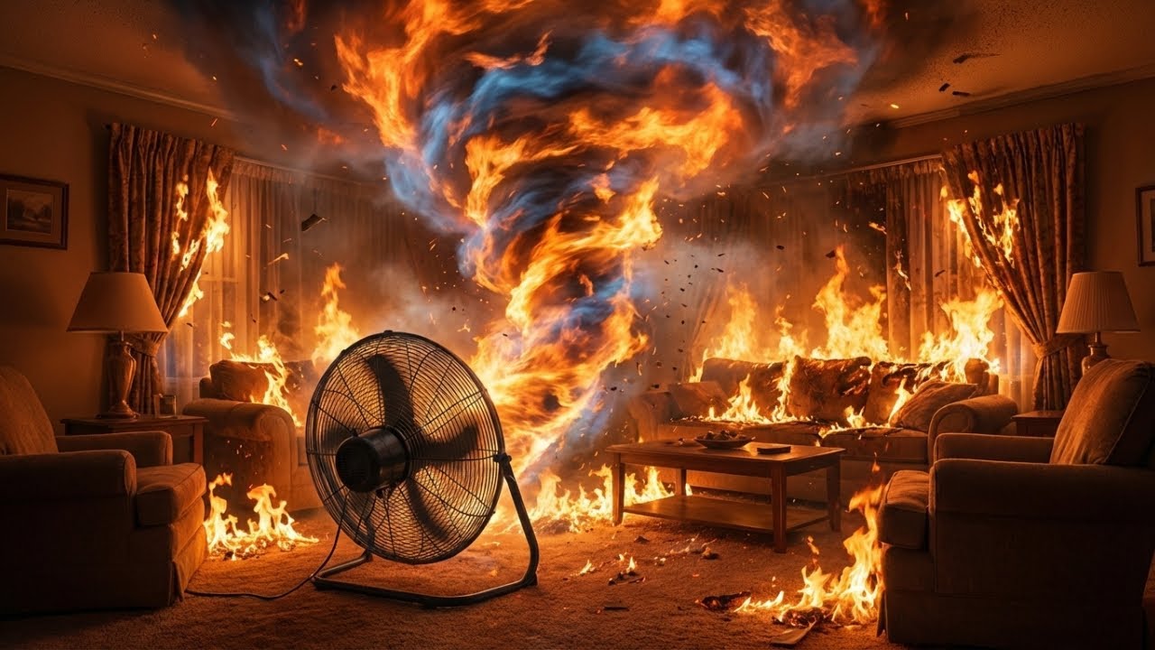 FIRE BREATHING FAN: Room Destroyed! 🔥