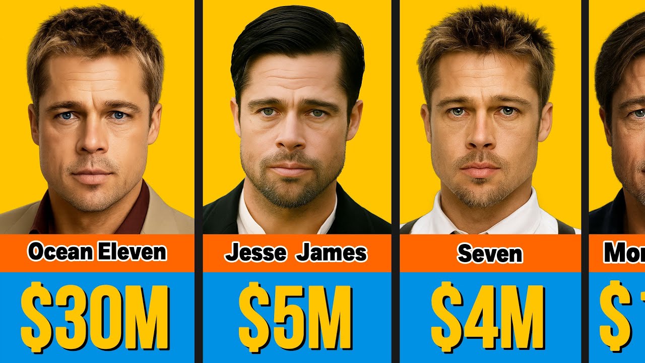 💰🤑 Brad Pitt's Paycheck For Every Movie He Ever Made