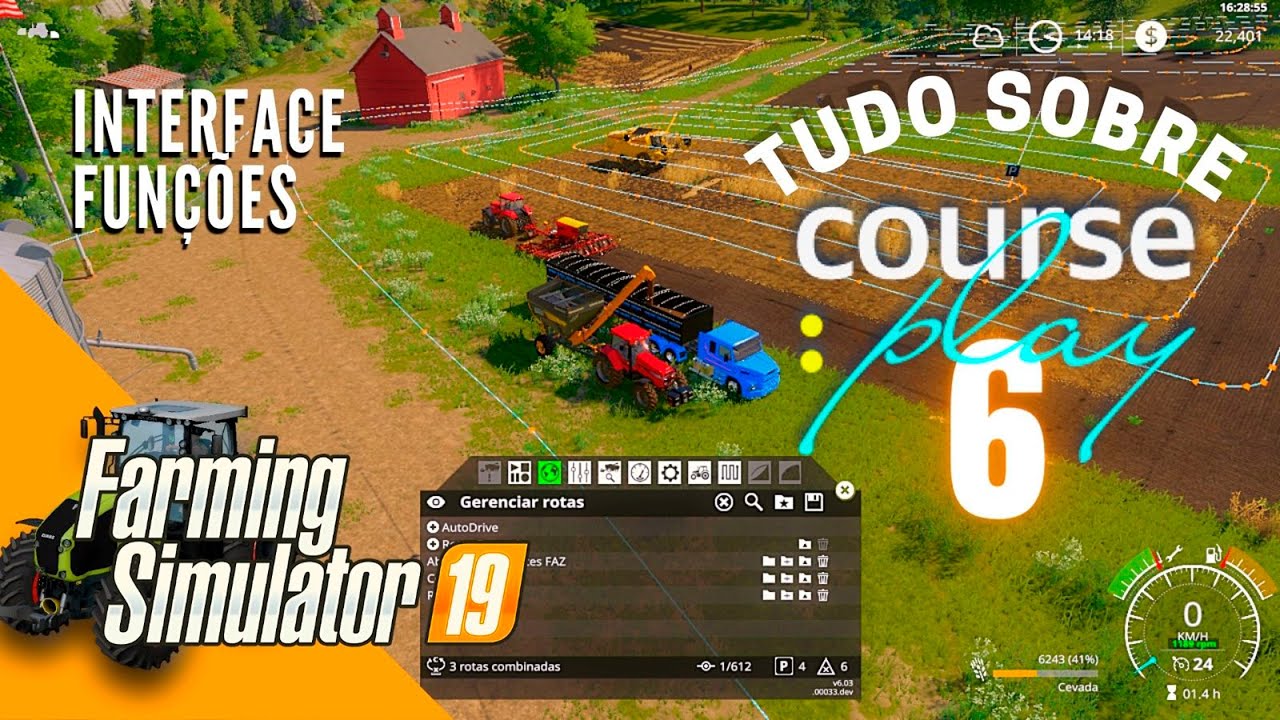 Interface e Funções CoursePlay Tutorial Básico #2 Farming Simulator 19