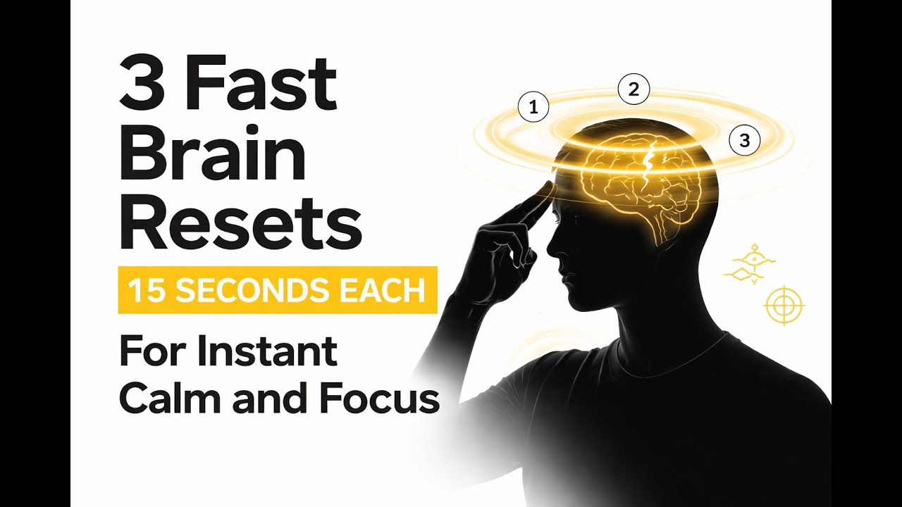 3 Fast Brain Resets… 15 Seconds Each… For Instant Calm and Focus