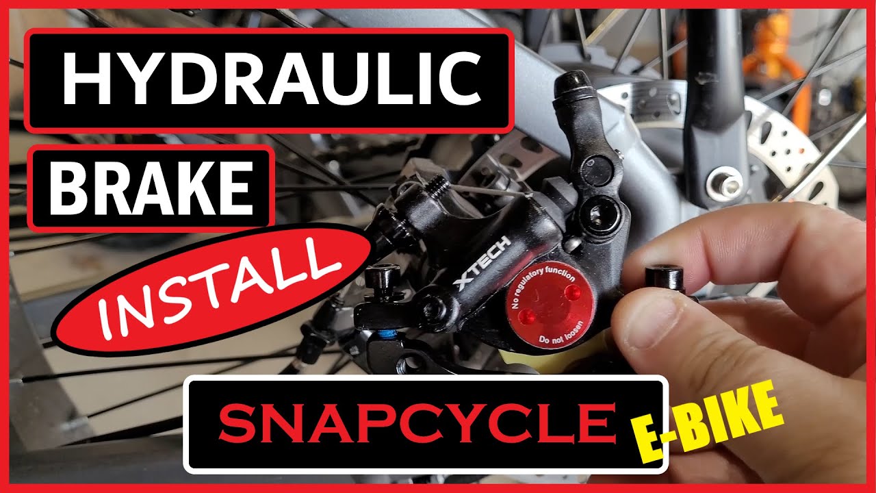 Snapcycle R1 E-Bike, Installing Xtech Zoom Hydraulic Brakes