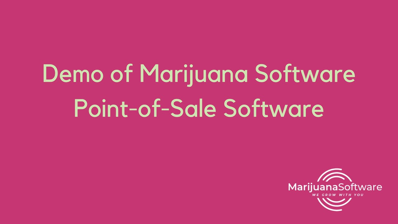 Marijuana Software POS Demo