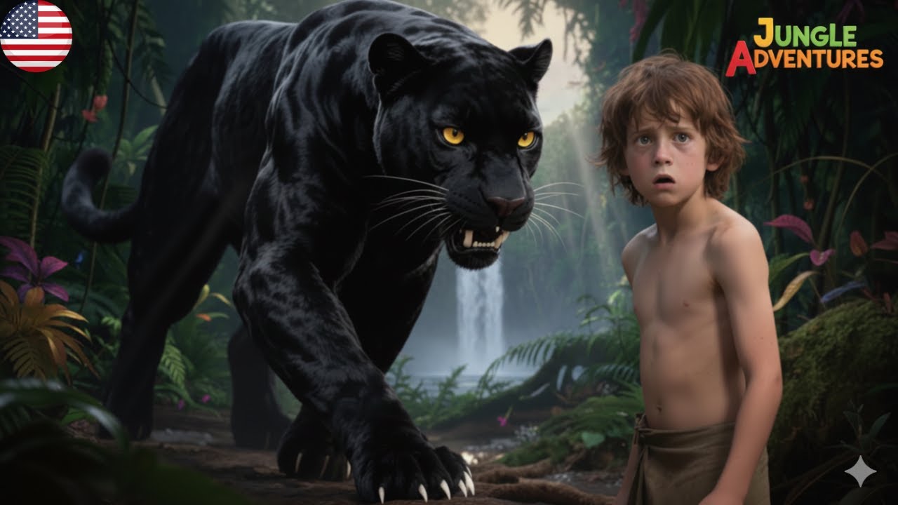 The Jungle Book Mowgli and The Black Panther The Deer  🌴3D 4K Bedtime Stories for Kids in English