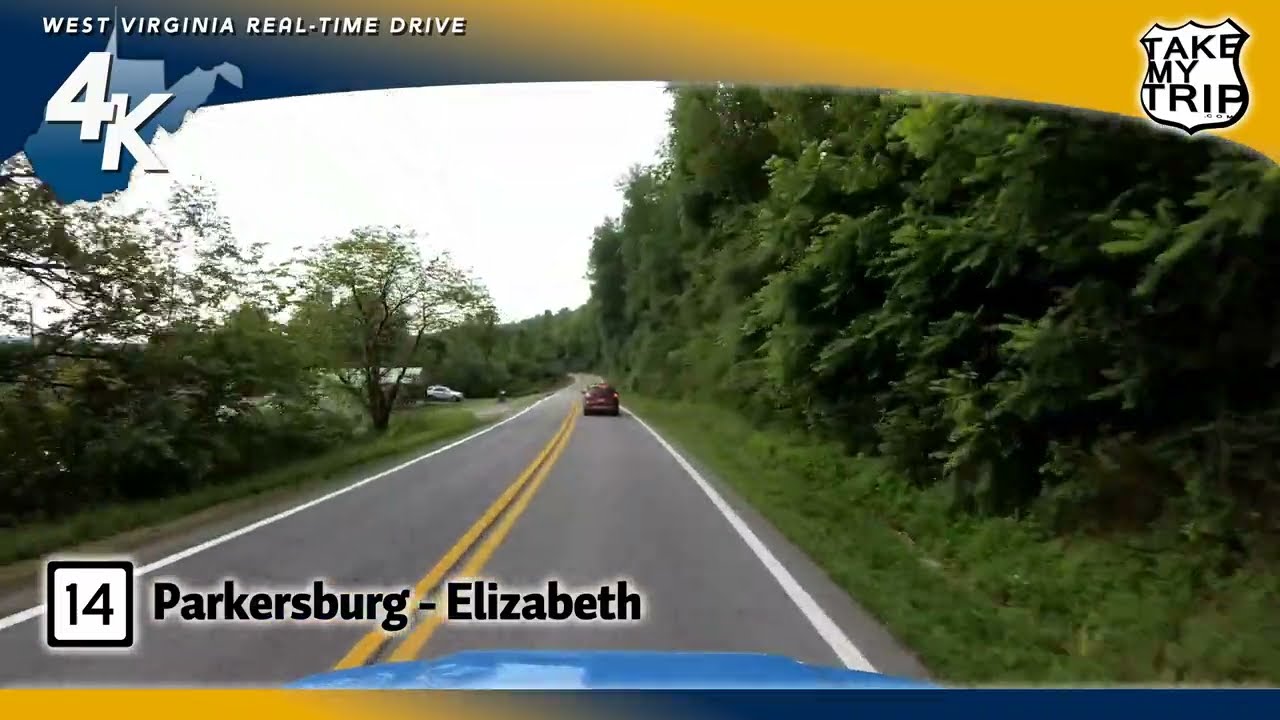 Parkersburg to Elizabeth on West Virginia Route 14, Scenic Driving Tour in 4K