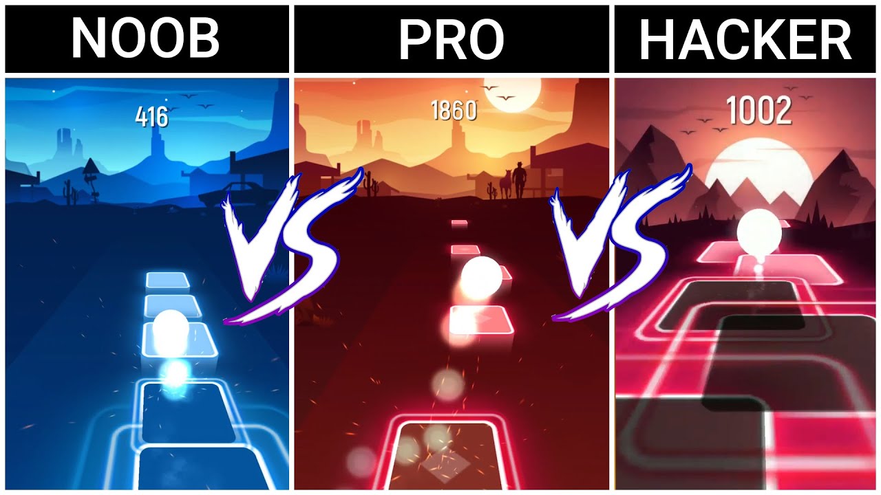 Tiles Hop - Noob VS Pro VS Hacker