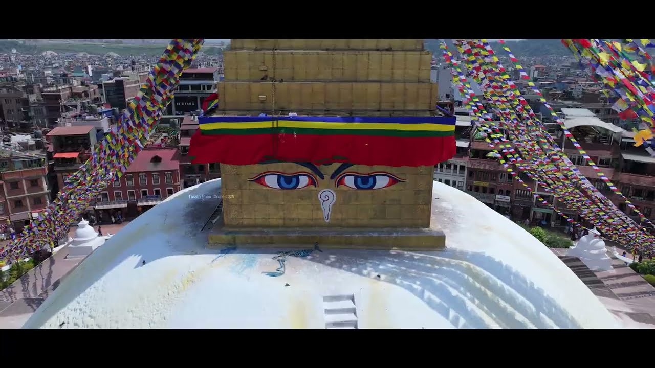 Boudhanath stupa From the Sky | Cinematic Drone Footage in 4K