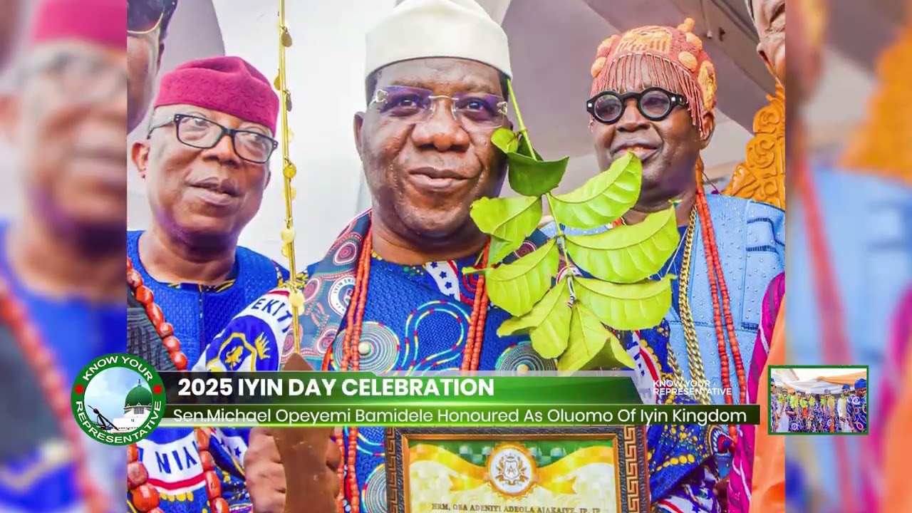 KYR with Mariah:Sen. Michael Opeyemi Bamidele Conferred With Oluomo Chieftaincy Title In Iyin Ekiti 