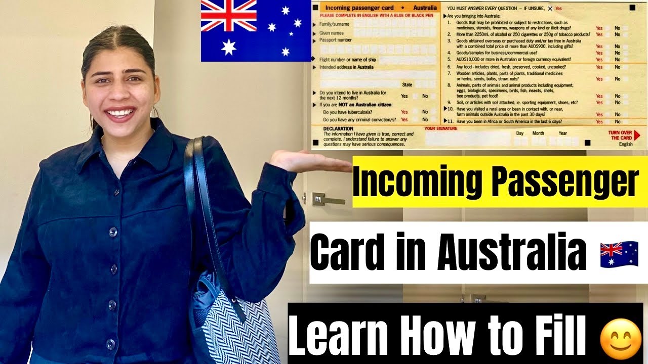 Incoming Passenger Card in Australia | How to fill incoming passenger card correctly |Australia Visa