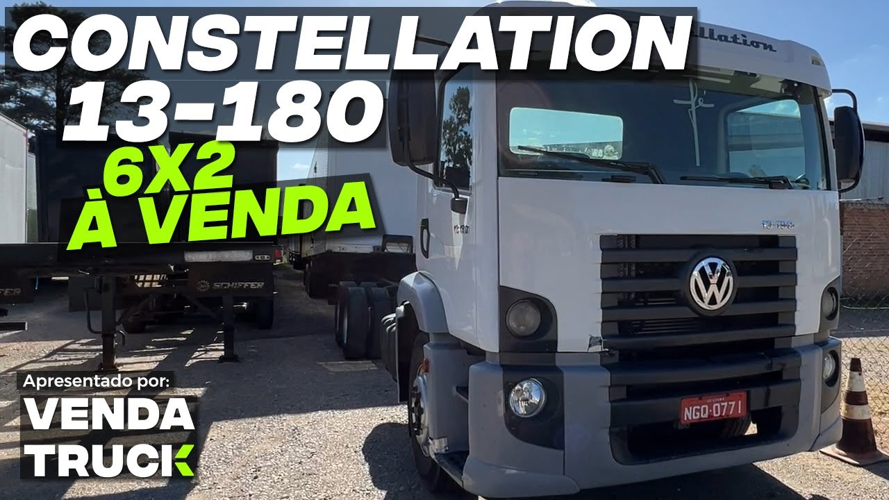 VW CONSTELLATION 13-180 TRUCADO 6X2 2007 NO CHASSI &Agrave; VENDA NA JR PESADOS CURITIBA PR │ VENDA TRUCK