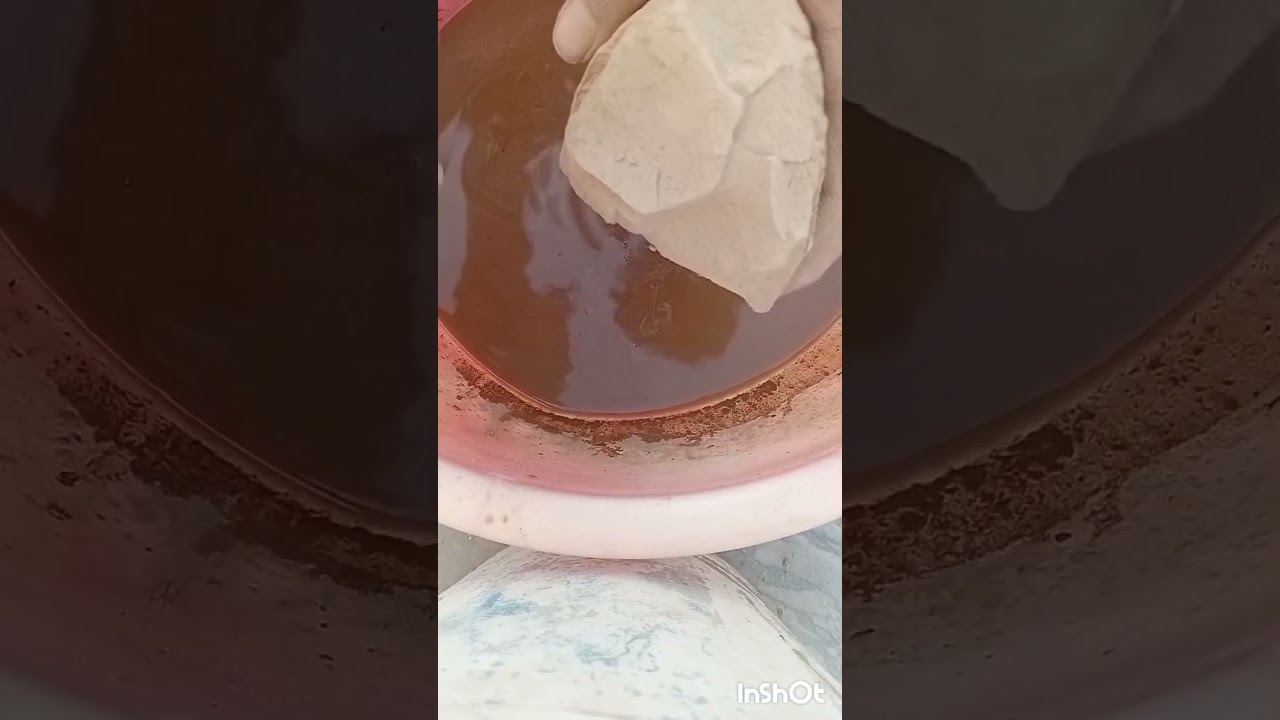 Soft mud chunks water 💧 crumbling 