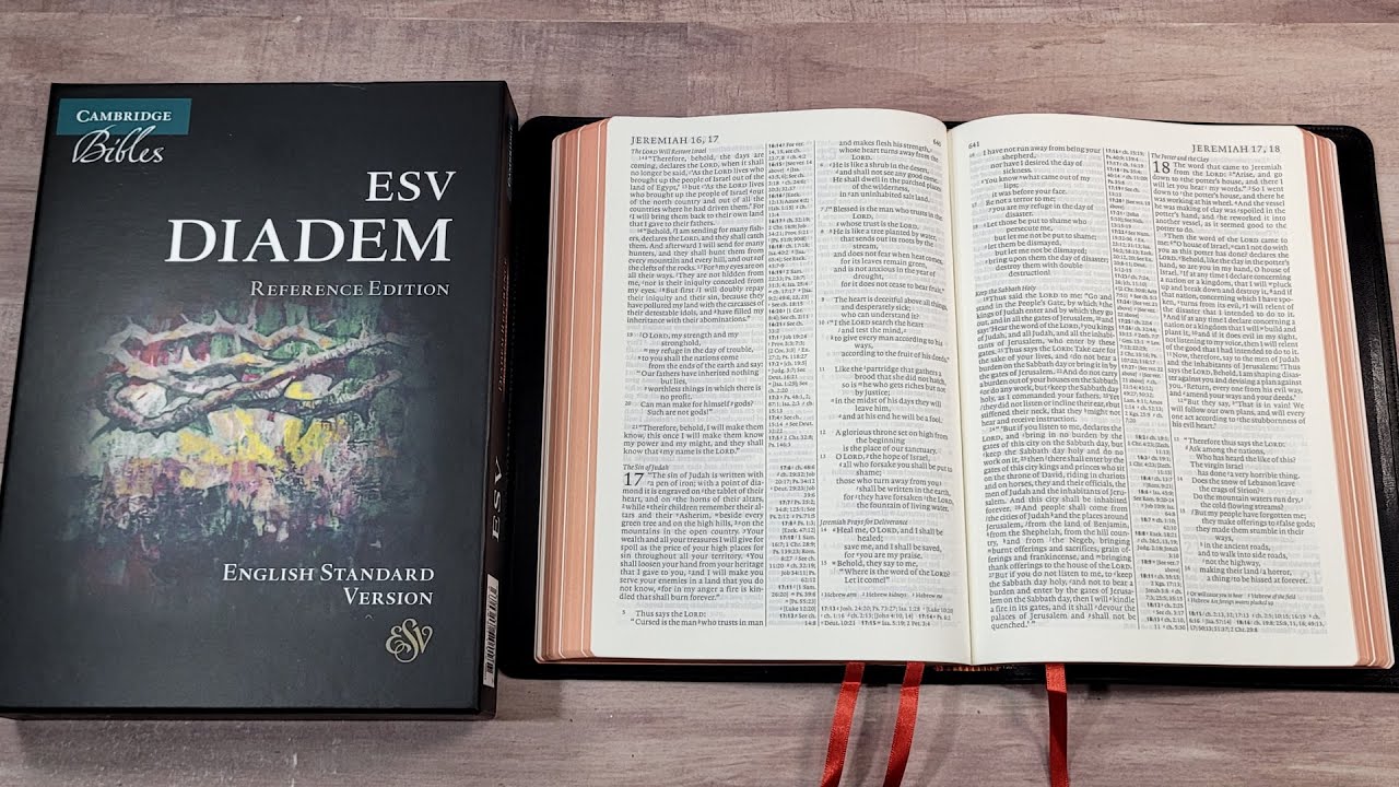 Cambridge ESV Diadem in Black Calfskin