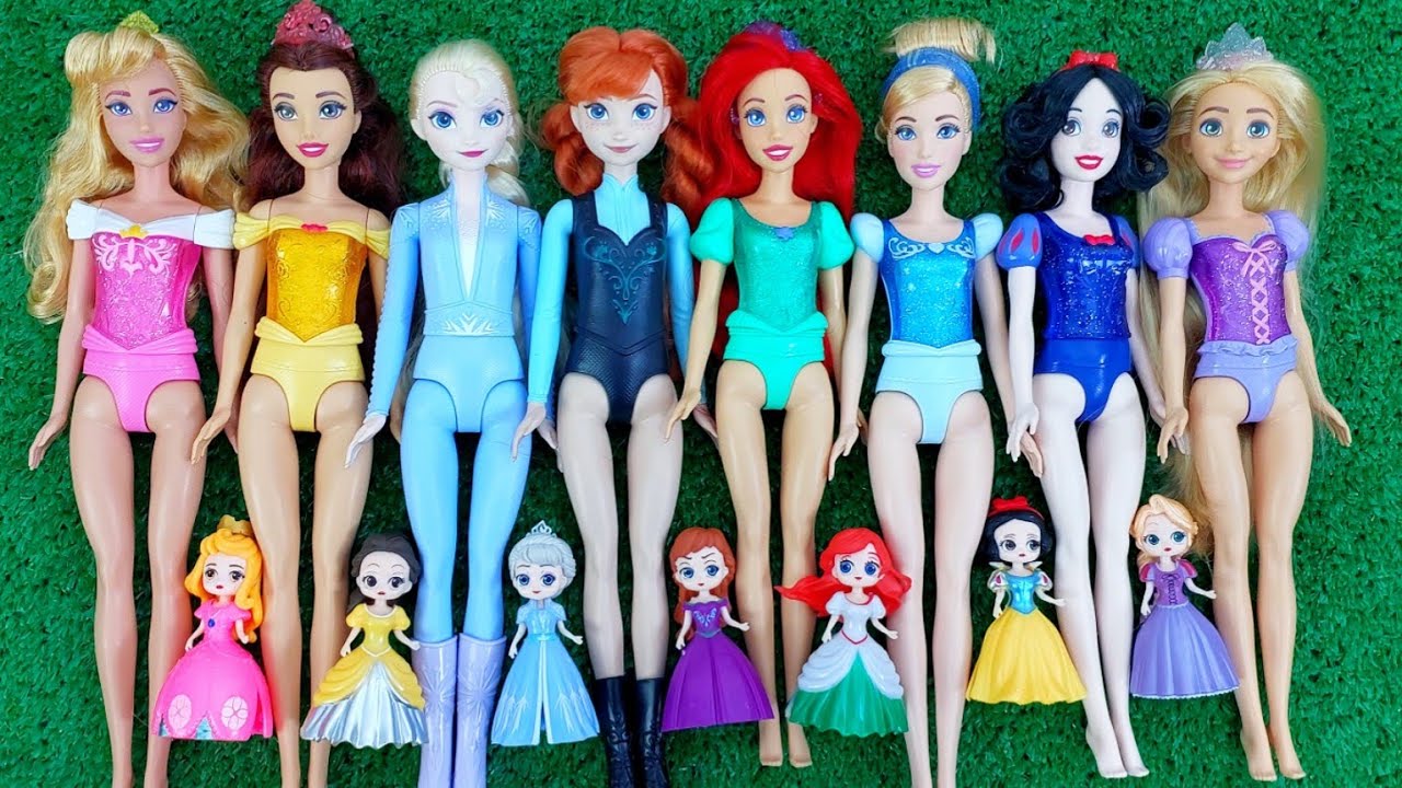 Satisfying ASMR | Mixing Disney Princess Colorful dress up | Sofia, Ariel, Cinderella,Elsa, Rapunzel