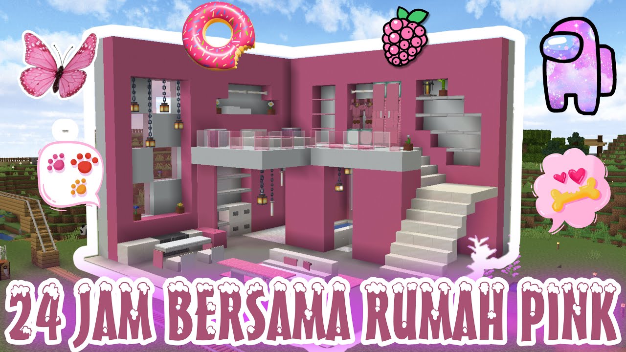 24 JAM BANGUN BANGUNAN SERBA PINK DI MINECRAFT - SANS SMP SEASON 4