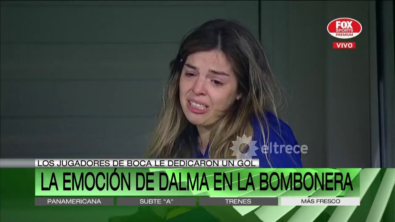 La imagen de Dalma que hizo llorar al mundo en la cancha de Boca, homenajeando a Diego