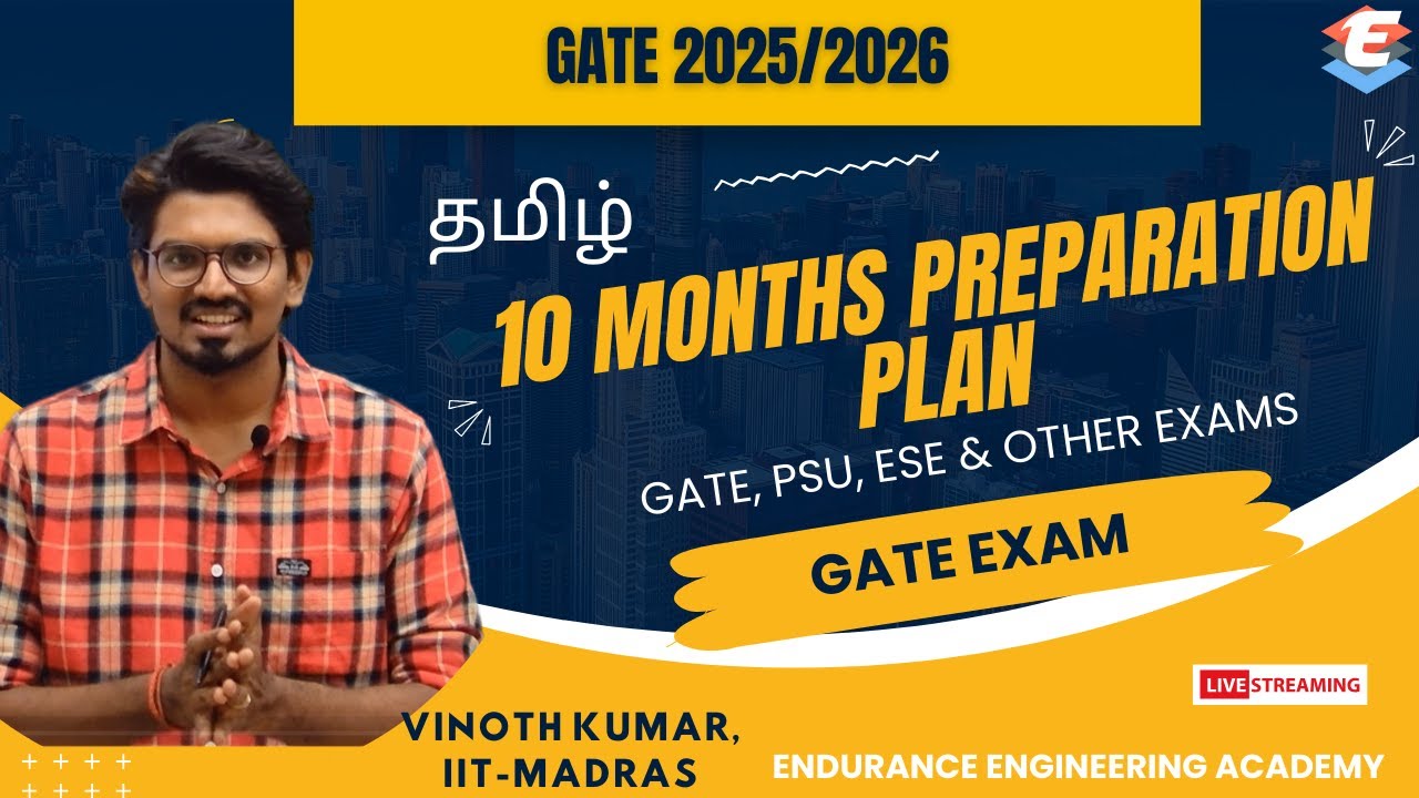 GATE 10 Months Preparation Plan | in Tamil | Score 70+ in GATE 2025 #gateme #gate2025 Gate in Tamil