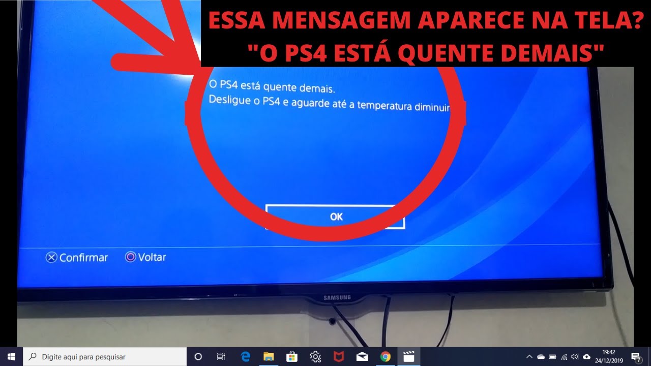 MENSAGEM NA TELA AVISANDO QUE 