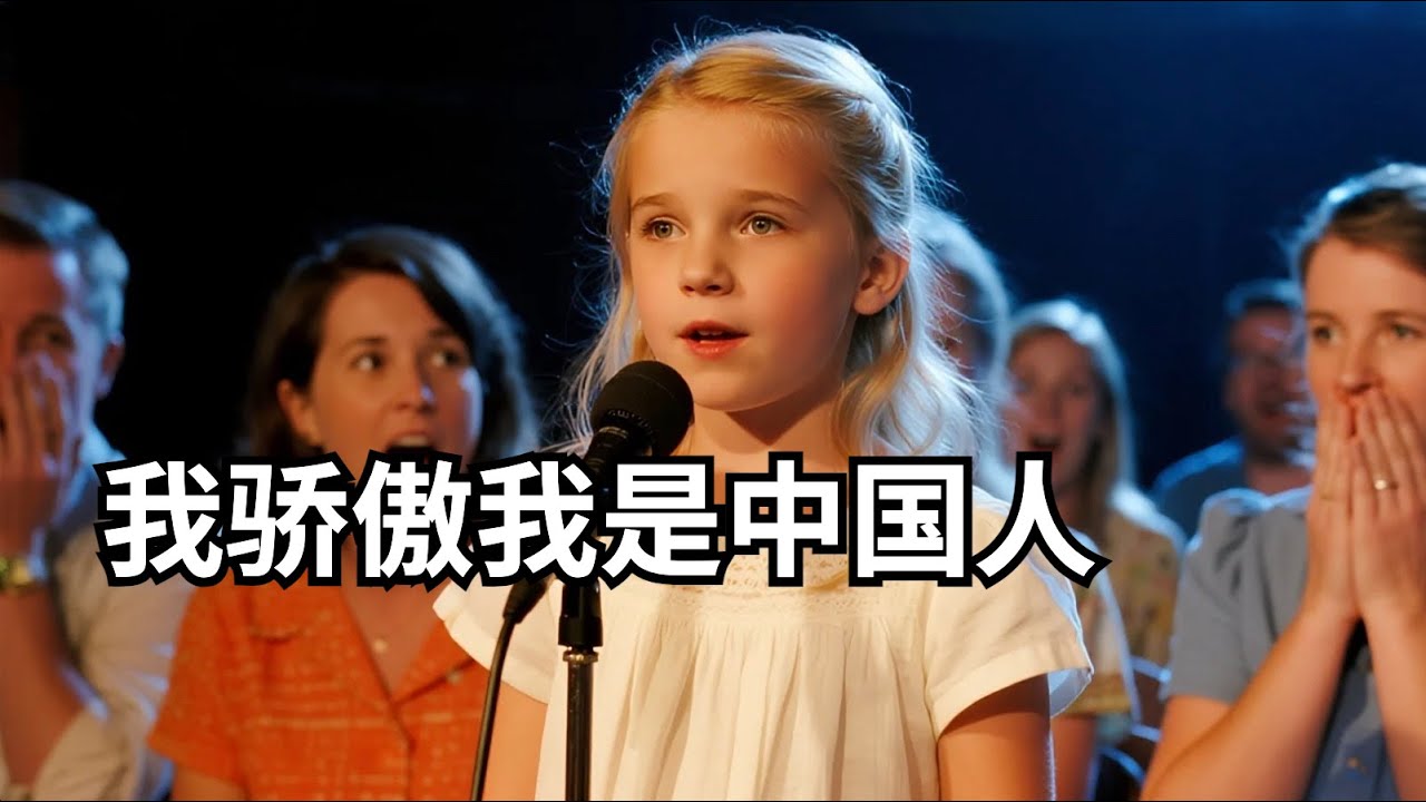 太惊艳!中澳混血女孩一口流利中文,深情直呼:“我骄傲我是中国人”,全场起鸡皮疙瘩【童声朗读者】#混血萌娃