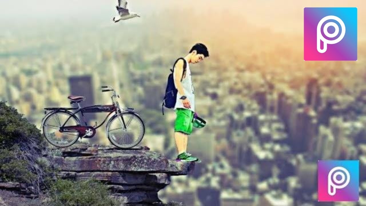 Best of Picsart new editing tutorials 2017 ||Boy on cliff || City view Photo manipulation