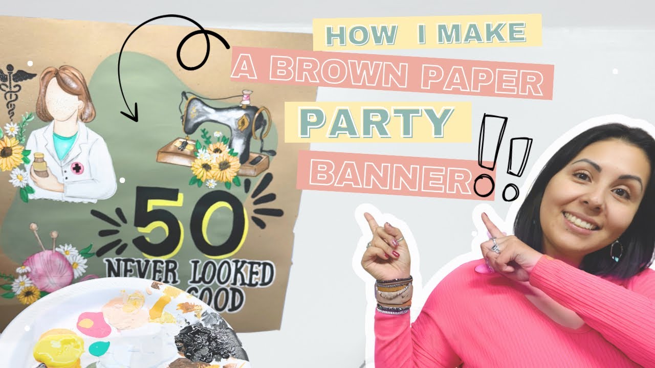 🎨How to Paint a Birthday Banner Tutorial Small Business Vlog Make Money From Home Moms Paint with me