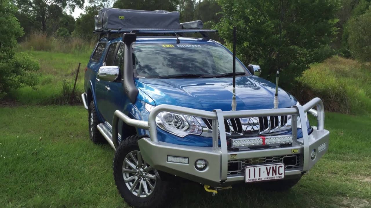 TJM Brendale on the hoist MQ Triton Bull Bar 4wd Accessories