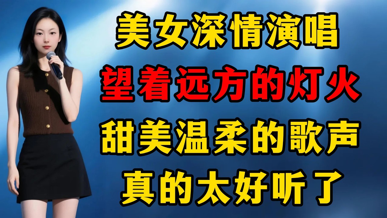 超好听！美女深情演唱《望着远方的灯火》，甜美温柔的歌声，醉人醉心！