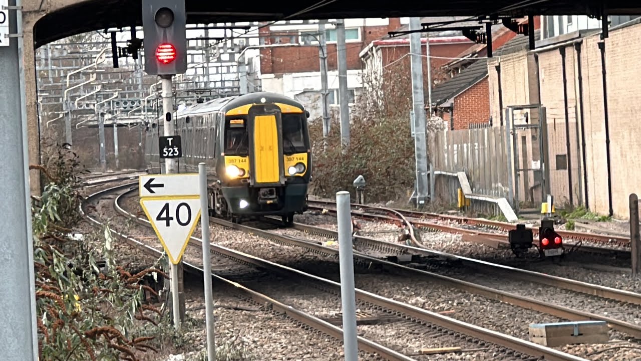 Great Western Railway and Elizabeth Line Trains at Slough on January 20th 2024