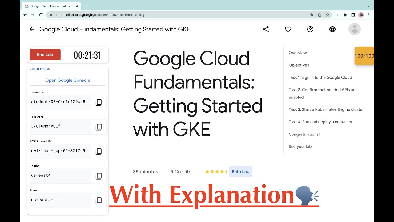 Google Cloud Fundamentals: Getting Started with GKE || #qwiklabs || #coursera | [With Explanation🗣️]